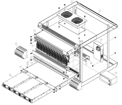 12U serverikapi komplekt IN2040-006-V1